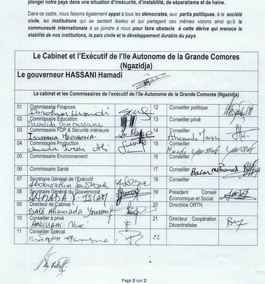 image Tension entre Mrodjou et Beit-Salam / Hassane Hamadi emboîte le pas à l'opposition